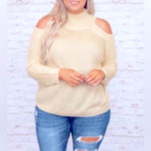 Chic Soul Cold Shoulder Sweater Size XXL